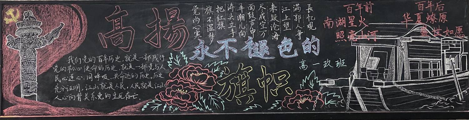 我校开展“学党史 学红刊”主题黑板报评比活动